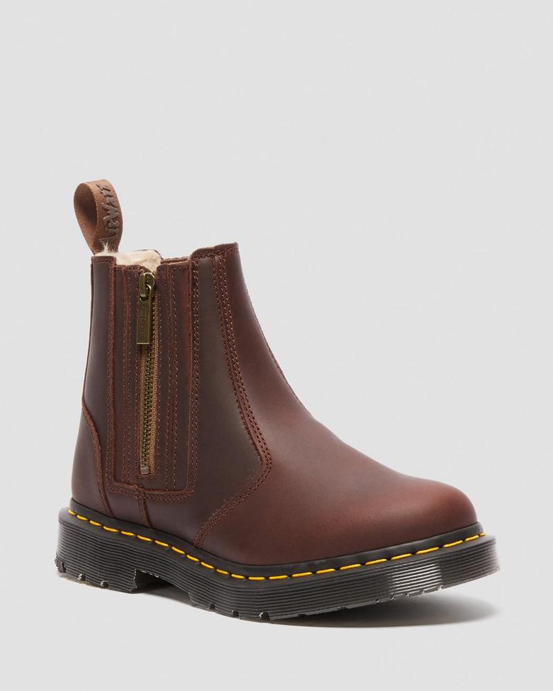 Brown Men\'s Dr Martens 2976 Women\'s DM\'s Wintergrip Zip Work Boots | CA 650DFM